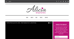 Desktop Screenshot of aliciaexplores.com